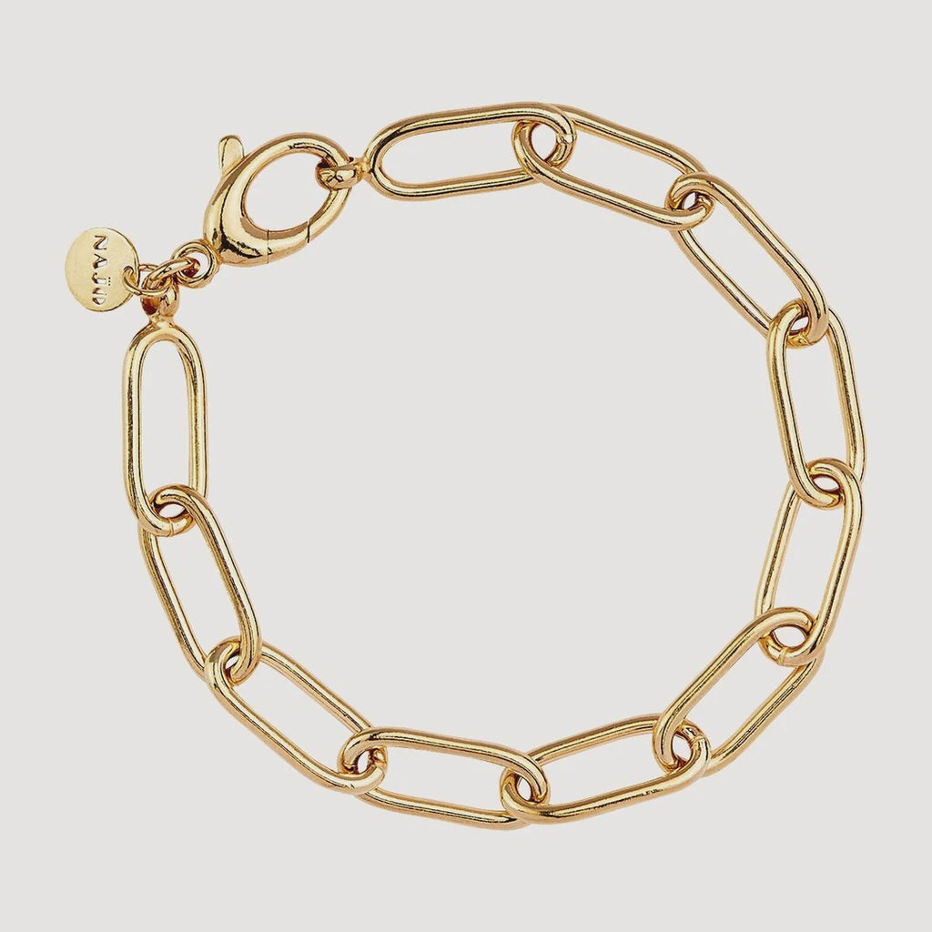 Najo B7040 Vista Large Link Bracelet Gold