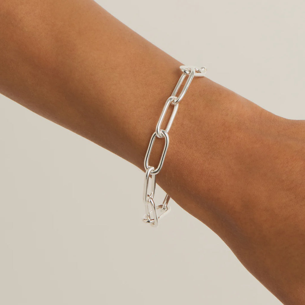 Najo B7039 Vista Large Link Bracelet Silver