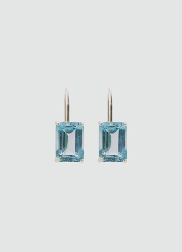 Covet 'Claudia classic petite' sterling silver blue topaz