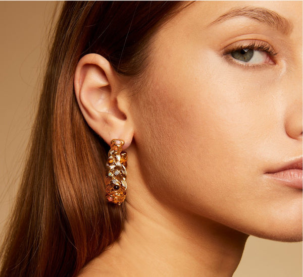 Cesari Cabachon O Earrings