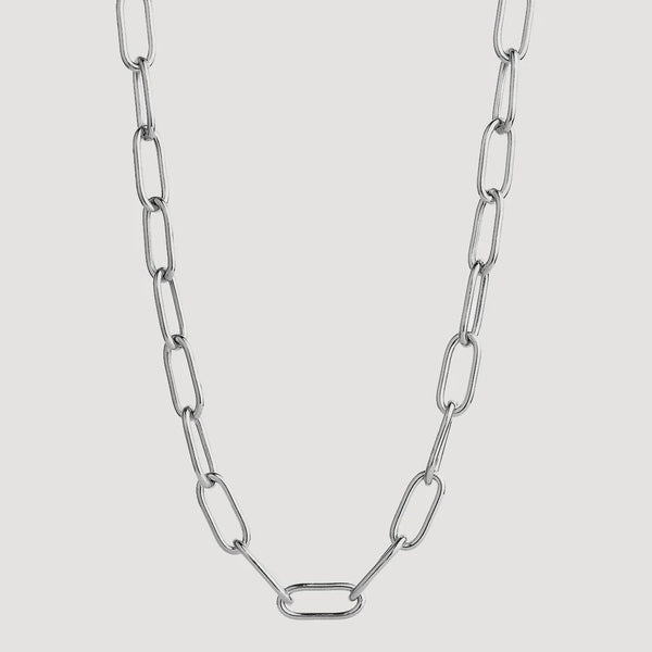 Najo N7039 Vista Large Link Necklace Silver