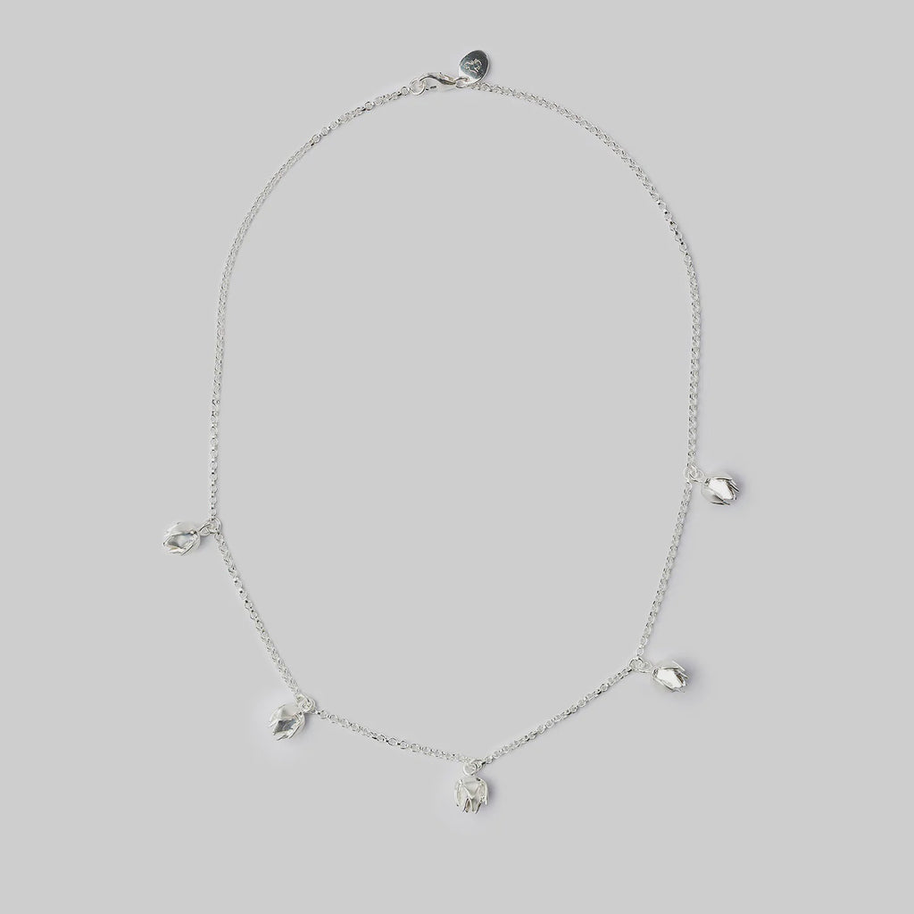 Brave Edith 'Lotus bud' Silver Necklace