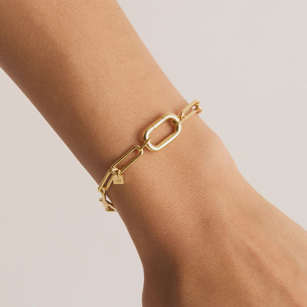 By charlotte with love annex link bracelet gold