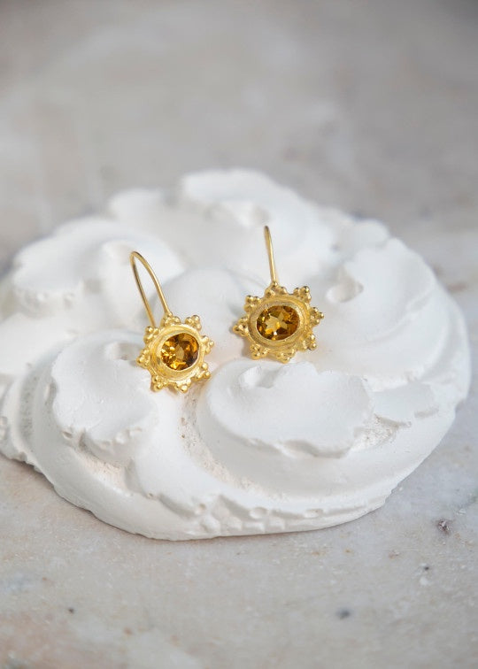 Helios Citrine 18k Gold Plate