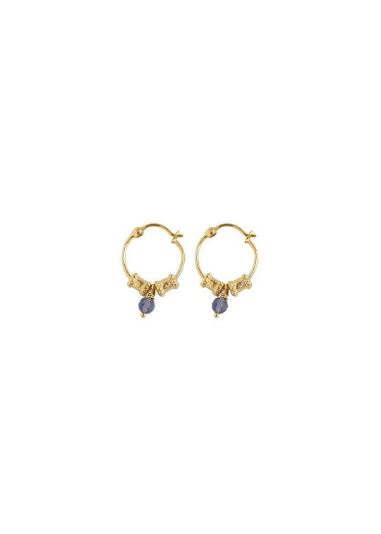 Esmerelda 18k Gold Plate Hoop Earrings