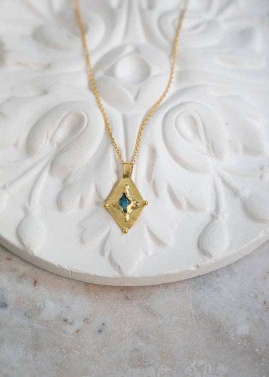 Thais Topaz 18k Gold Plate Necklace