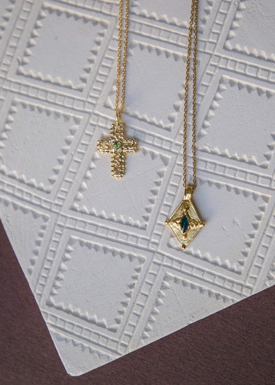 Thais Topaz 18k Gold Plate Necklace