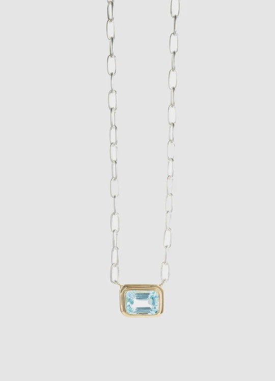 Covet 'Cleo' Blue Topaz Necklace